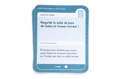 Enfant autiste jouant à Super Co-quotidien, un jeu éducatif inclusif conçu pour aider les enfants à apprendre les tâches quotidiennes de manière ludique. Jeu éducatif enfant