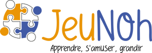 Logo de la société et maison d'édition JEUNOH, jeux éducatifs et inclusifs sans écran